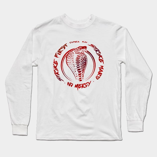 Cobra Kai No Mercy Long Sleeve T-Shirt by D_Machine